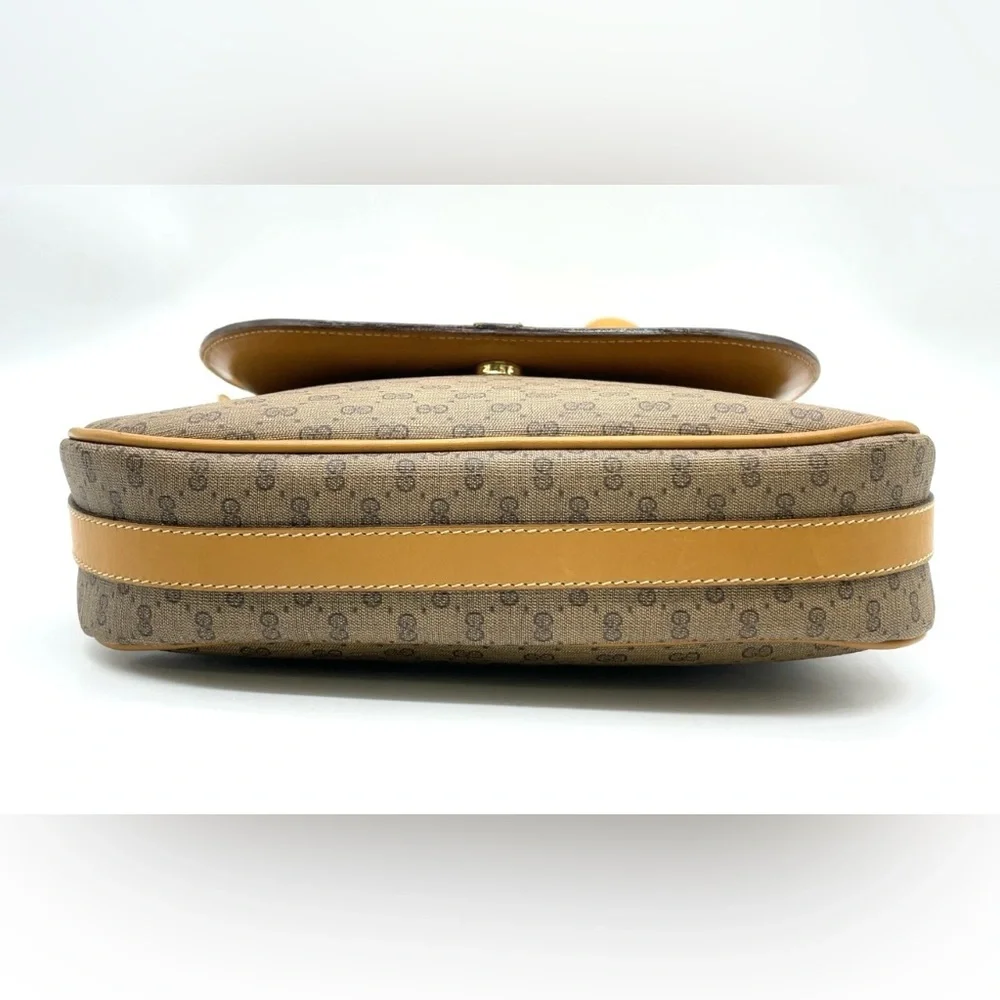 Auth Gucci Micro GG PVC Leather Beige / Brown Shoulder Bag - Picture 5 of 16